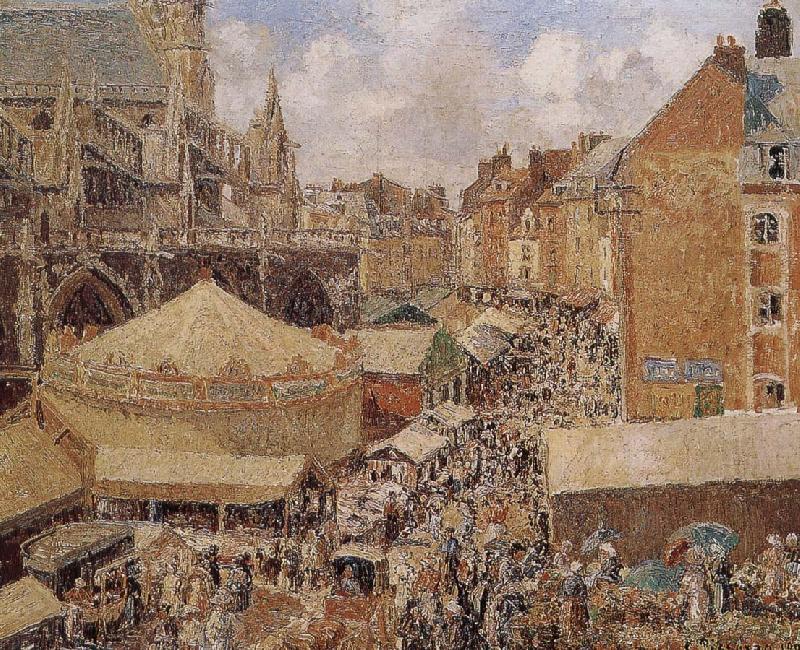 Camille Pissarro morning market France oil painting art